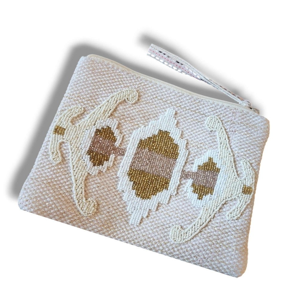 Handmade, beaded America and Beyond Clutch, Hand-bag